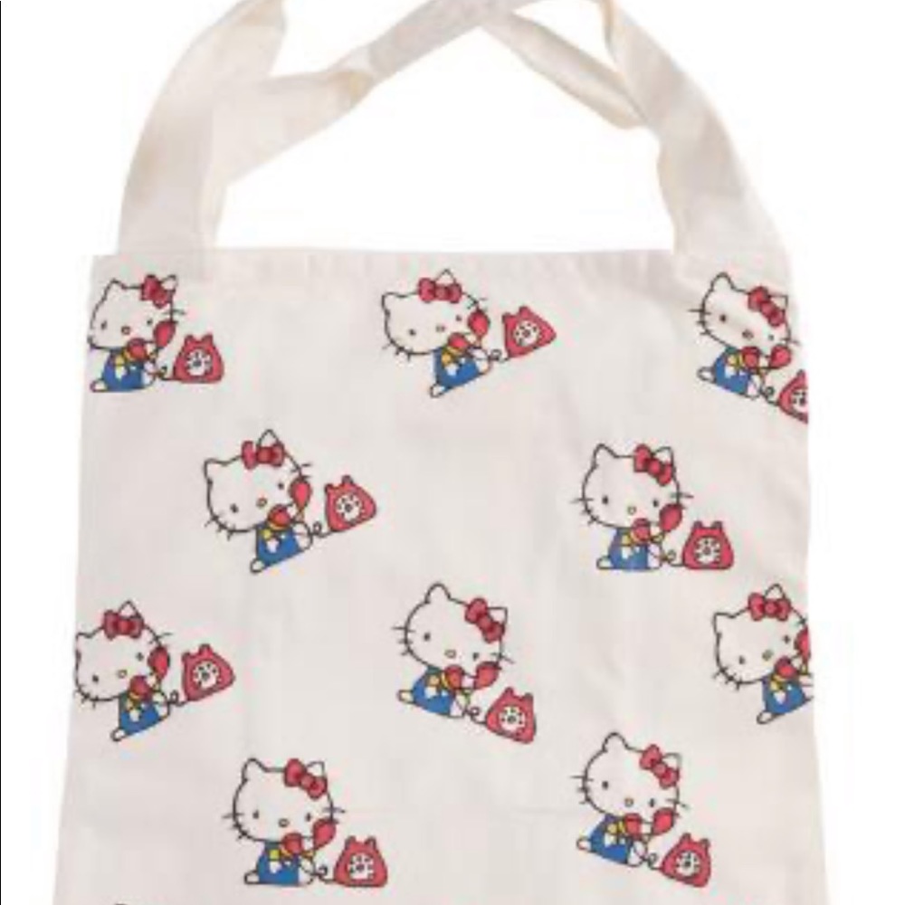 Large Retro Hello Kitty Canvas Tote